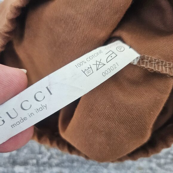 Authentic Gucci Dust Bag Brown Cotton Storage Bag Made in Italy Gucci - Picture 12 of 12